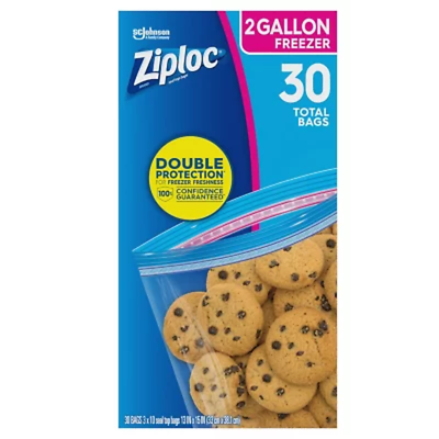 #ad 3 PACK Ziploc Freezer Bags 2 Gallon 10 Bags PER PACK 13IN X 15IN FREE SHIPPING $24.98