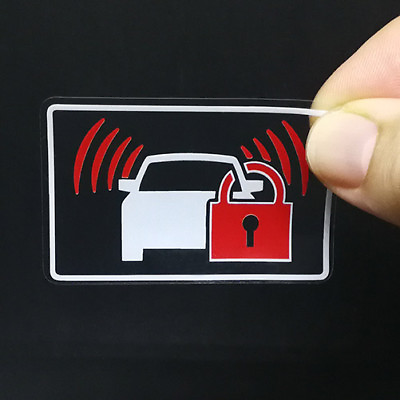 #ad 4 Car Alarm DECALS Inside or Outside Glass Security System Window STICKERS $4.69