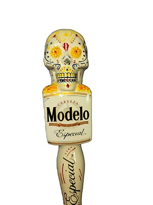 #ad Rare Modelo Especial Sugar Skull Beer Tap Handle 10quot; Tall $57.00