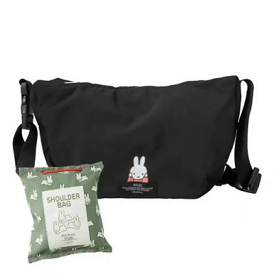 #ad New Miffy Rabbit BLACK Messenger Should Bag 2 Way Ultra Light Travel Trip Play $28.99