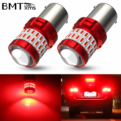 #ad 2pcs 1156 7506 Red LED Brake Stop Tail Parking Light Bulb For BMW Audi Lexus $12.49