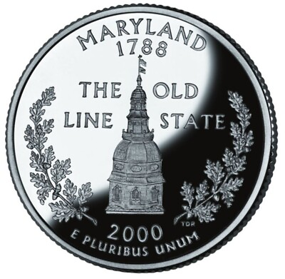 #ad 2000 S Proof Maryland State Quarter Uncirculated US Mint $2.39