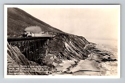 #ad RPPC Southern Pacific#x27;s Streamline Pacific Shore Railroad Vintage Postcard $7.99