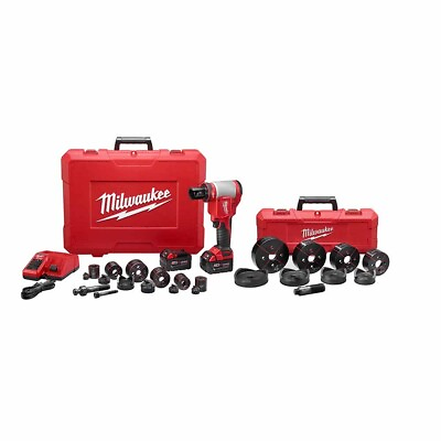#ad Milwaukee 2677 23 M18 FORCELOGIC 6T Knockout Tool 1 2quot; 4quot; Kit $1345.31