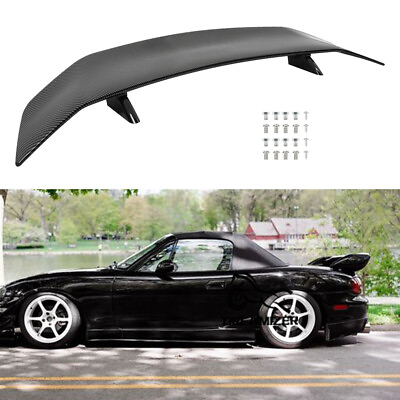#ad For Mazda Miata MX 5 Carbon Fiber GT Style Racing Rear Trunk Spoiler Wing Lip $99.49