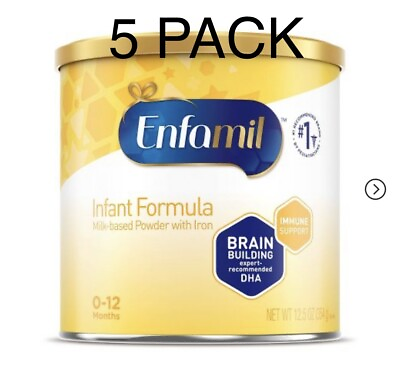 #ad 5 Enfamil Infant Formula Milk Based Baby Formula Powder w Iron 0 12 EXP 07 2024 $71.50