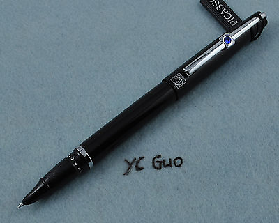 #ad Picasso 925 Fountain Pen Extra Fine Nib Plain Black With Gift Box $17.60