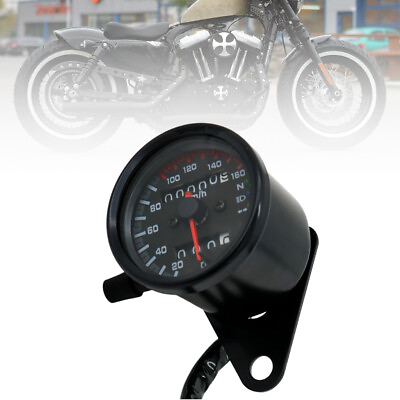 #ad Universal Motorcycle LED Backlight Dual Odometer KMH Speedometer Gauge For Honda $20.44