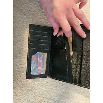 #ad Black Leather Wallet unused $5.00