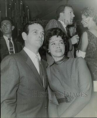 #ad 1958 Press Photo Actor David Janssen and wife Ellen attend a Hollywood party $16.99