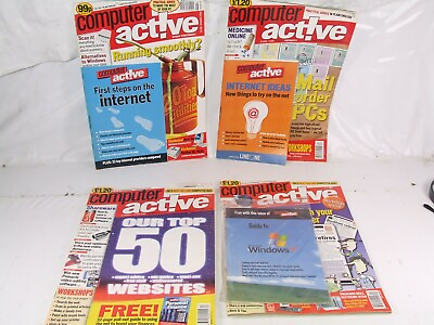 #ad 4 x Computer Active Magazines From 2000 amp; 2001 With the Supplements Internet PC GBP 11.75