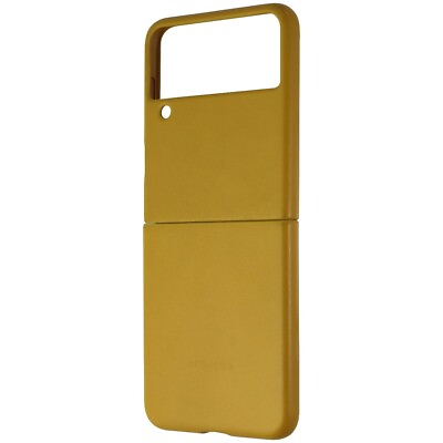 #ad Samsung Official Leather Cover for Galaxy Z Flip3 5G Mustard Tan $36.25