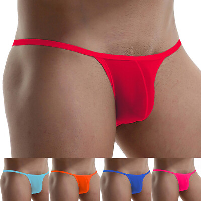 #ad Thong G String Underwear Panties Mini Briefs Breathable Light Bikini Solid $3.71