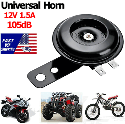 #ad HORN 12V Waterproof Loud 105dB Universal Motorcycle Car UTV ATV Boat Auto Bike $6.49