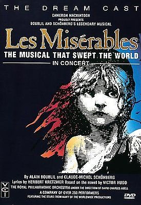 #ad Les Miserables In Concert DVD 1998 $74.95