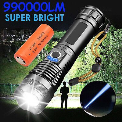 #ad 990000 Lumens Super Bright LED Tactical Flashlight Rechargeable LED Work Light $14.47