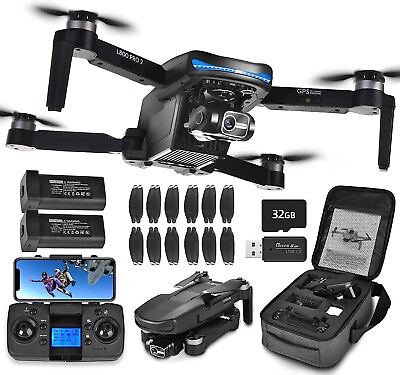 #ad 4k Drone with Camera 5G WIFI 50 Mins Flight Time w 2 Batteries Brushless Motor $216.99