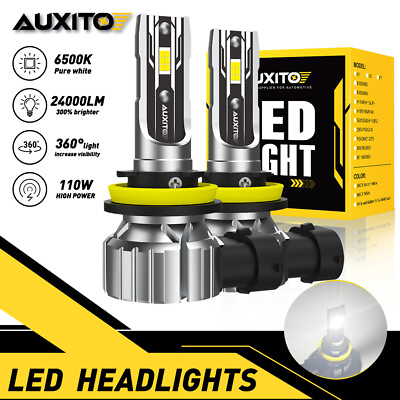 #ad Fanless H8 H11 LED Headlights Super Bright Low Beam Bulb 24000LM 6500K White Kit $21.99