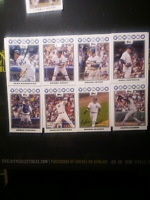 #ad 2008 Topps New York Yankees 14 Card Team Set $4.99