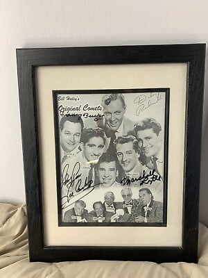 #ad The Original Comets Signed Photograh in frame $35.00