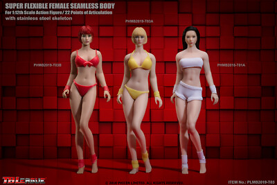 #ad 1 12 Phicen Female Body Head Doll Model Seamless Figure Toy 6quot; Action set $45.99