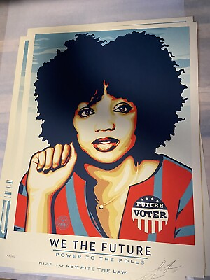 #ad WE THE FUTURE POWER : SCREEN PRINT : SIGNED NUMBERED OBEY : SHEPARD FAIREY 🔥 $127.99