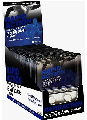 #ad Rapid Action Extreme Energize 2 Way Energy Pills 24 packs of 4 = 96 pills $56.99