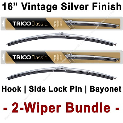 #ad 2 Wiper Bundle: TRICO Classic Wiper Blades 16quot; Silver 1968 1969 33 162 x2 $29.83