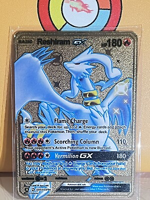 #ad Pokémon Metal Gold card Reshiram GX for Art Display $9.99