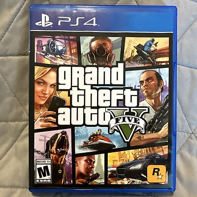#ad Ps4 GTA 5 Grand Theft Auto V Complete With Map CIB $19.99