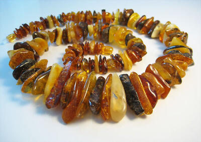 Genuine Massive Amber Beautiful Baltic Amber Necklace 22 inches $25.00