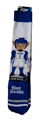 #ad NEW Duke University Blue Devils Mascot Bobblehead Medium Crew Socks Fits 5 10 $12.95