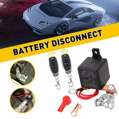 #ad 3 Pcs Universal Disconnect Wireless Car Battery Isolator 12v 200A Remote Control $25.19
