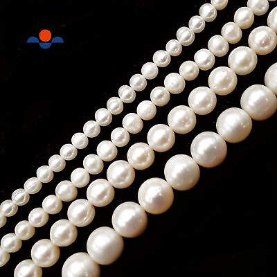 Fresh Water Pearl White Off Round Potato Beads 5mm 6mm 7mm 8mm 10mm 15.5quot; Strand $22.99