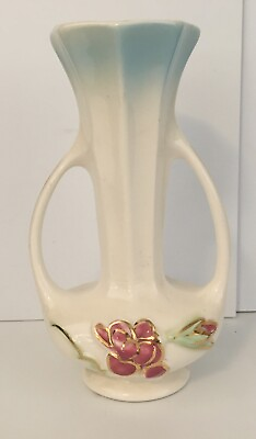 #ad Vintage Urn Vase Flowers Roses 2 handled 22 Karat Gold Warranted USA $19.99