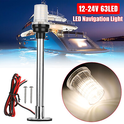 #ad 12quot; Marine Boat Yacht LED Navigation Light Stern Anchor Pole Lamp Waterproof 3NM $21.98