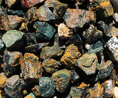 #ad Sea Jasper from Madagascar Rough Rocks for Tumbling Bulk Wholesale 1LB option $3.19