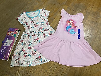 #ad Disney Princess Girl’s Size 7 Ariel 2 Pack Dresses NWT $14.99