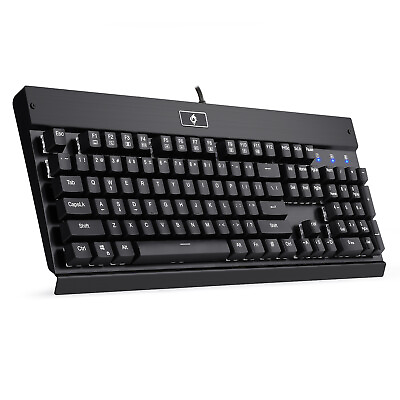 #ad EagleTec KG010L KN Wired Mechanical Keyboard Ergonomic No Backlit Black $39.99