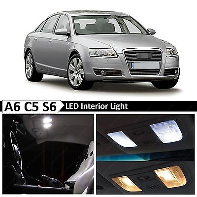#ad 1998 2004 Audi A6 C5 S6 White Interior LED Lights Package Error Free $24.89