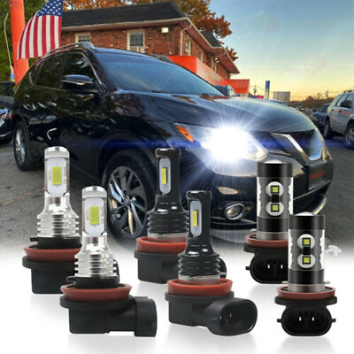 #ad For Nissan Rogue 2014 2020 LED Headlight 6000K High Low Beams Fog Lights Bulbs $32.75
