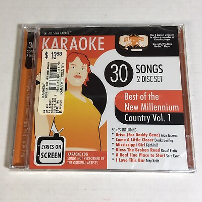 #ad Karaoke: Best of the New Millenium Country Vol. 1 2 CD Factory Sealed All Star $8.95