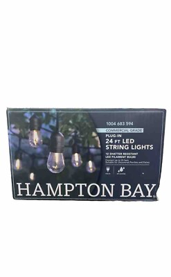 #ad #ad Hampton Bay 12 Light String Light with LED Bulbs 24 ft. $22.99