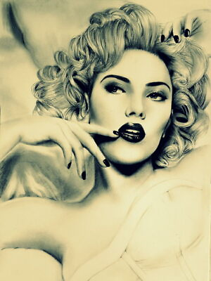 #ad V0912 Scarlett Johansson Hot Actress Drawing Decor WALL POSTER PRINT $13.95