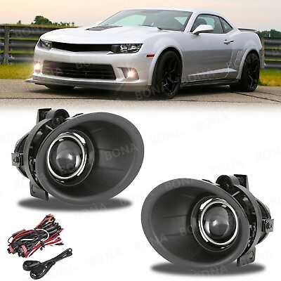 #ad Pair For 2014 2015 Chevy Camaro LS LT Fog Lights Front Bumper Lamps with Bulbs $41.59