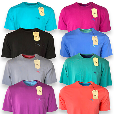 #ad Tommy Bahama Mens Cool Cotton Crew Neck Pocket T Shirt Big Guy M L XL 2XL 3XL $36.50