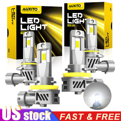 #ad 9005 H11 Combo LED Headlight 80W 80000LM High Low Beam 6000K White 4 Bulbs Kit $64.99