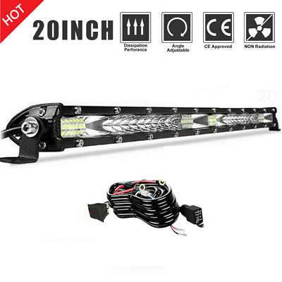 #ad 20inch 300W Light LED Bar Spot Flood Combo Wiring Work Driving For SUV 4WD ATV $27.99