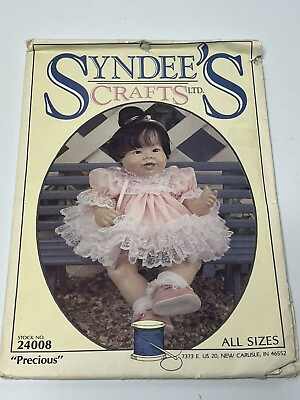 #ad Syndees 24008 Doll Clothes Pattern UNCUT Precious Dress amp; Pants 21quot; 16quot; 10quot; Doll $5.99