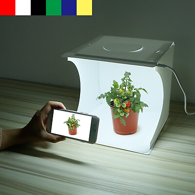 20 LED Photo Studio Photography Tent Light Room Cube Mini Box Kit 6 Backdrops $14.64